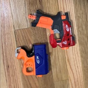 2 small nerf hand guns